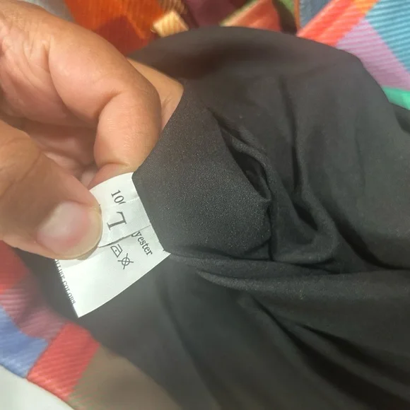 NWOT Multicolor Checkered Trench Coat - Picture 6 of 8